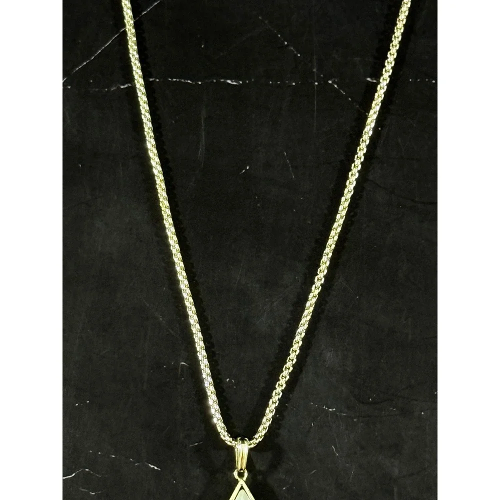 Kendra Scott Carole Mother of Pearl Long 30-32in Gold Tone Pendant Necklace